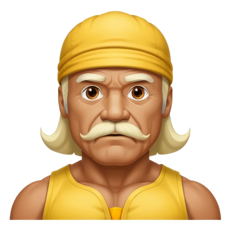 Hulk hogan white handlebar moustache sticker