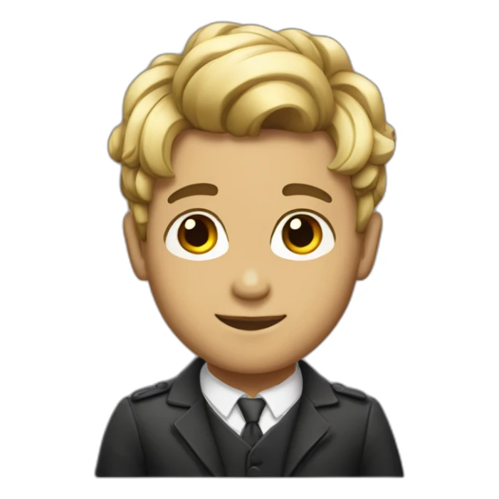 Posh-boy-with-raibow-hair sticker