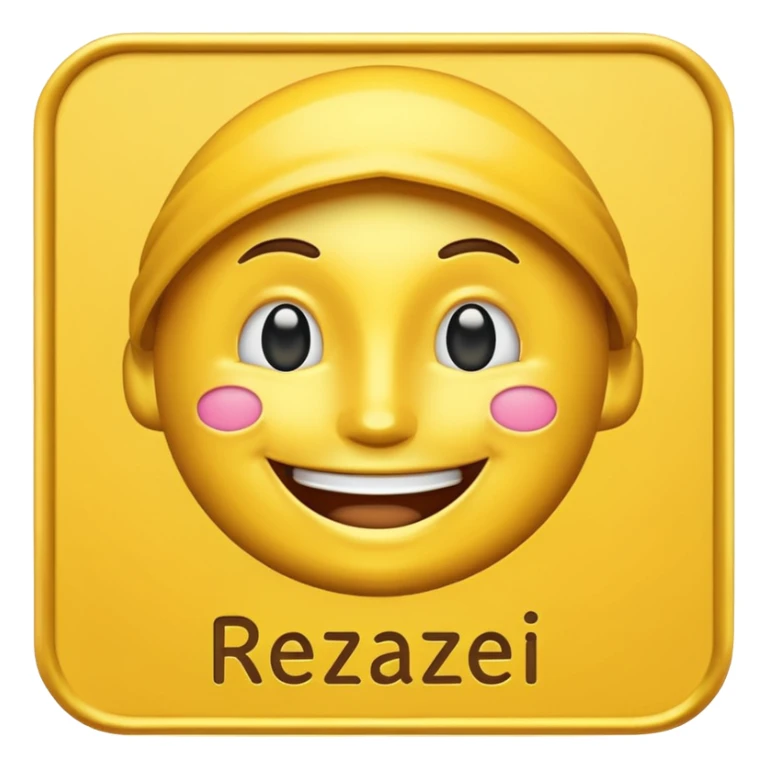 Generate an emoji as a sign under the name of Rezaei sticker