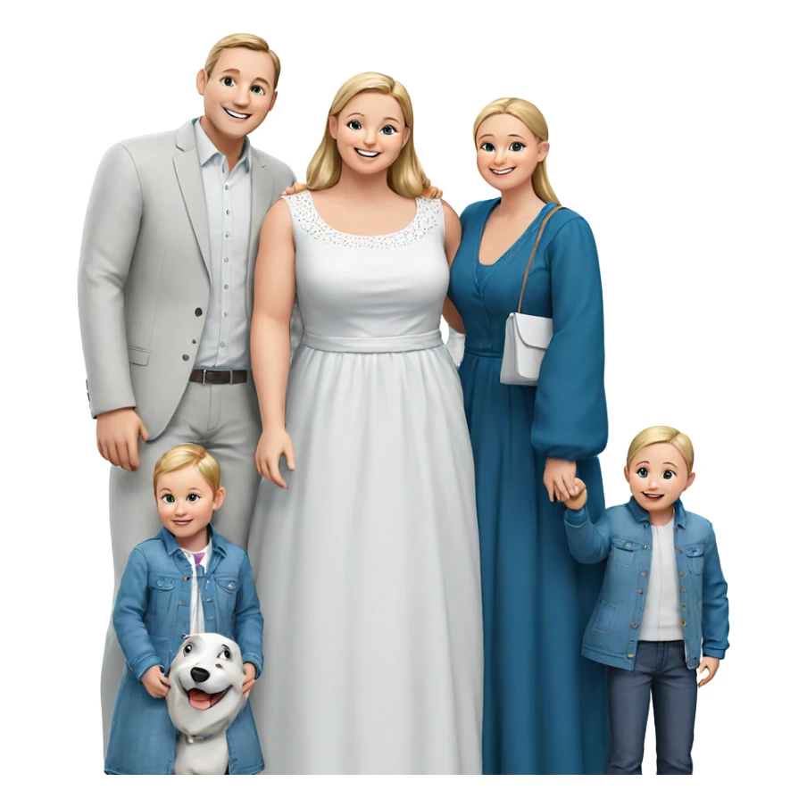 family portrait with smiles sticker