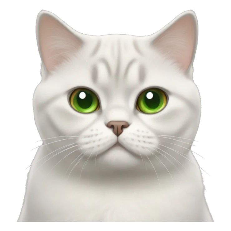 fluffy Cream british shorthair green eyes sticker