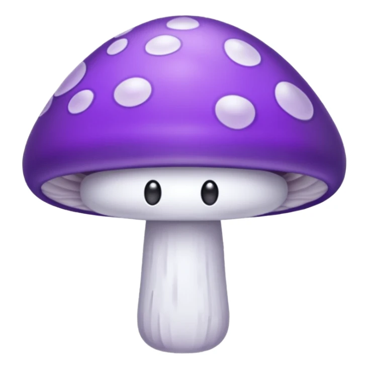 cogumelo fantasma fantasma roxo e branco sticker