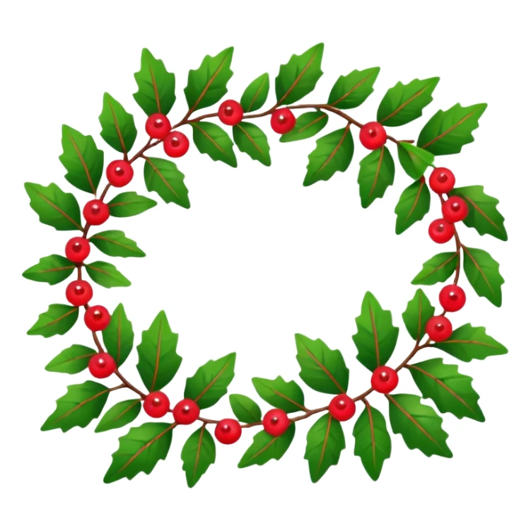 Holiday garland laying horizontally\ sticker