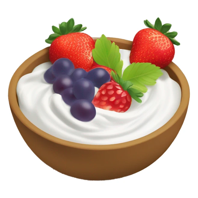 fruit yogurt bowl with strawberries and grapes sticker