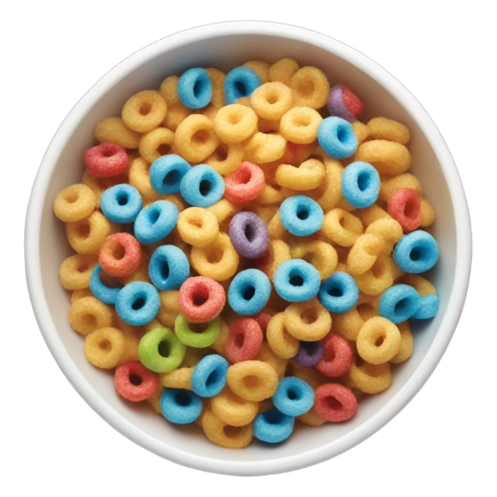 Bowl of Froot Loops cereal  sticker