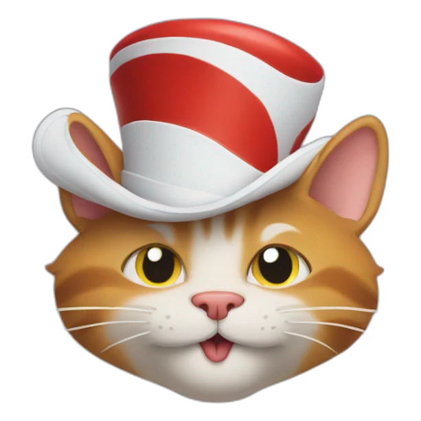 cat in the hat sticker