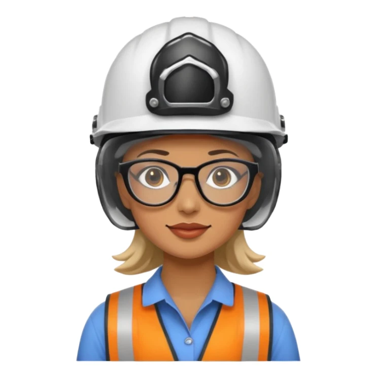 woman wearing helmet glasses sticker