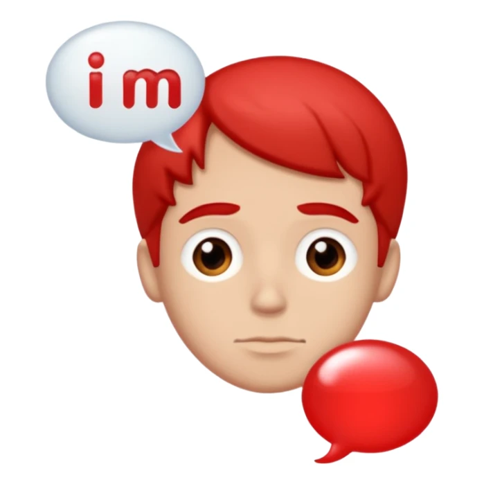 The words I’m terry in a thought bubble with red bubble letter font  sticker