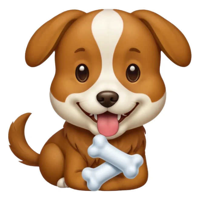 Köpek ve kemik sticker