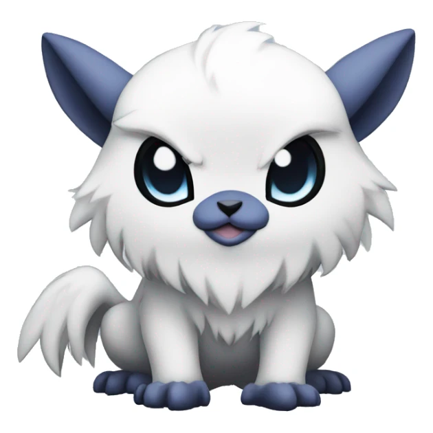 Edgy Cool Kawaii Chibi Baby Absol-Pokémon Full Body sticker