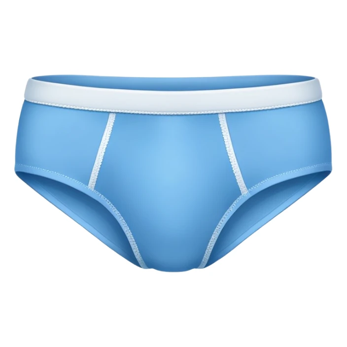 cartoon briefs underwear in blue color sticker