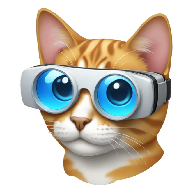 Cat wearing vr glass  sticker