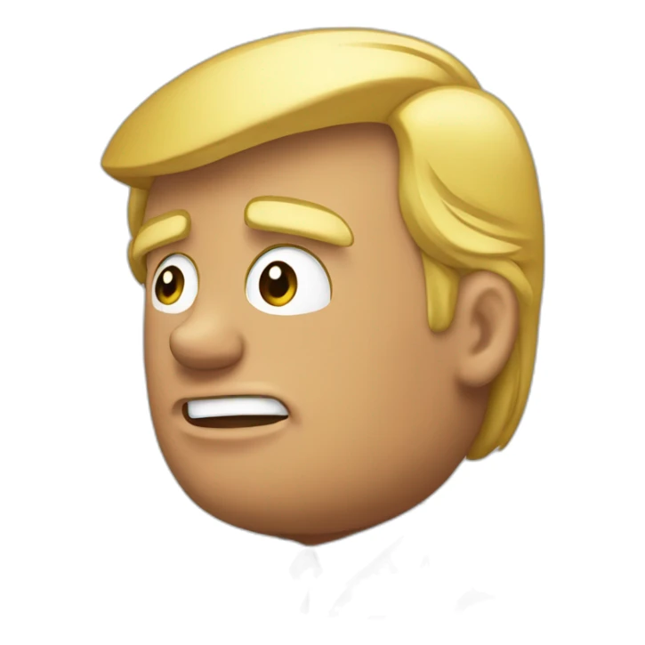 trump borracho y despeinado sticker