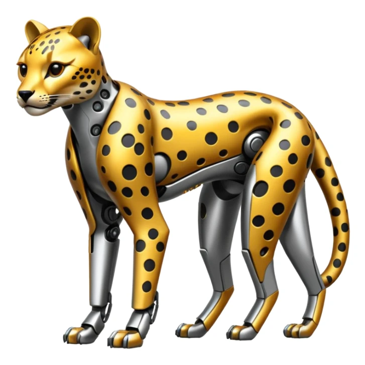 Shiny advanced futuristic Cyberpunkcl cheetah (full body) sticker