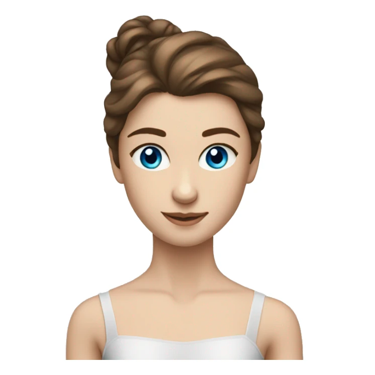 Caucasion Ballet dancer with brown hair blue eyes sticker