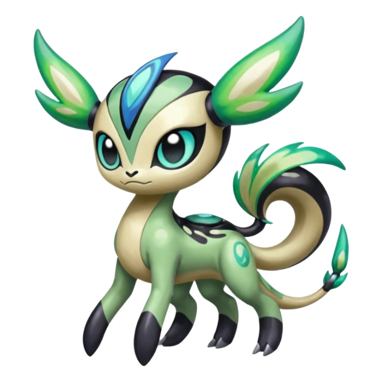 Colorful Shiny Edgy Cool Badass Painted Splashed Exotic Meloetta-Palkia-Virizion-Venom-Stitch-Fakémon-creature-hybrid sticker