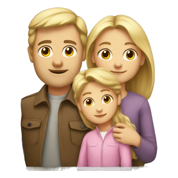 caucasian family of 4 sticker