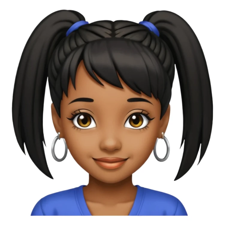 Lisa Left Eye Lopes with black ponytail hair  sticker