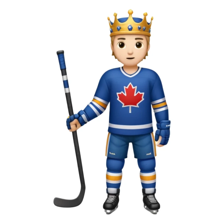 King Hockey player full body sticker