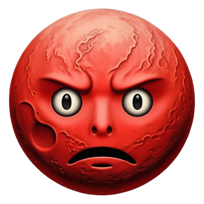 a red moon with no face just pure terror  sticker