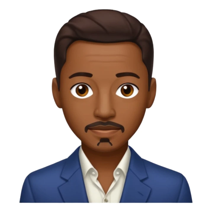 Ralph Tresvant with dark brown hair sticker