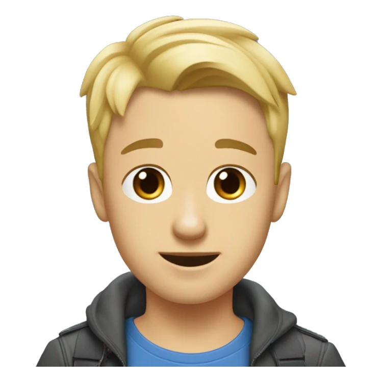 garçon blondyeux bleus  câlin a un malinois sticker