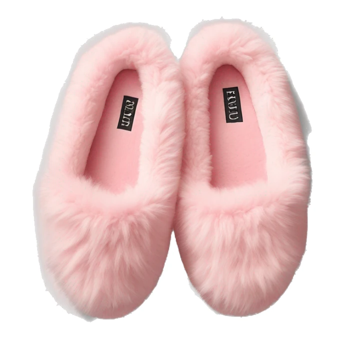 Light pink Victoria’s Secret fuzzy slippers sticker