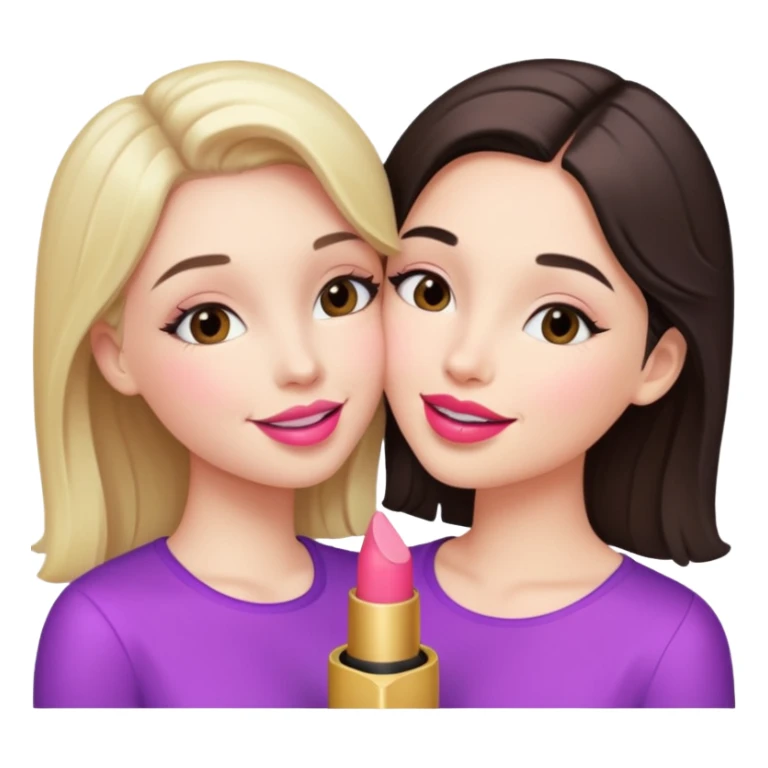 A girl kissing a girl  sticker