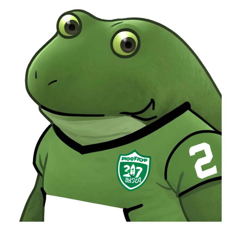 bufo in a football suit sticker