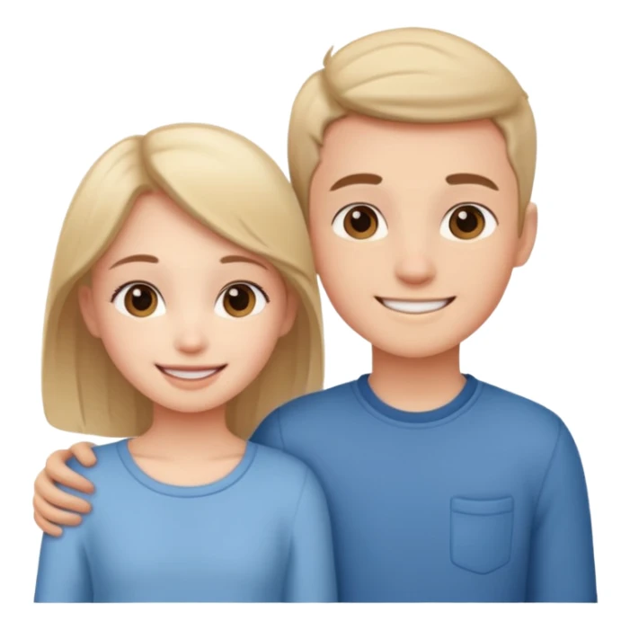 Cute Boy And Cute Girl Standing Love  sticker