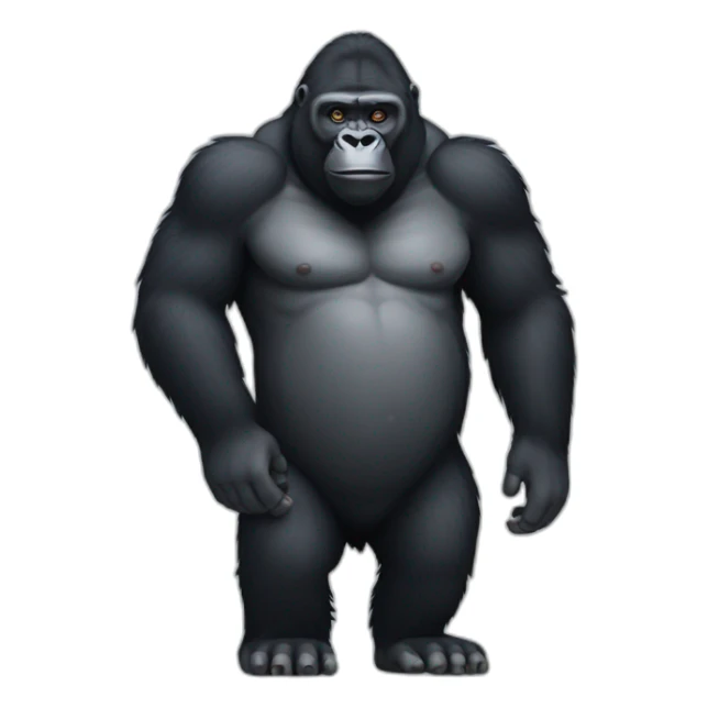 Gorilla with no legs and made of pixels  sticker
