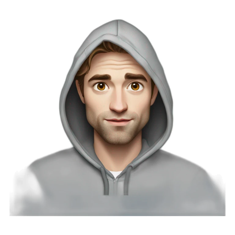 robert-pattinson cartoon wearing hoody sticker