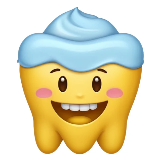 Un emoji normal qui rit avec des dents cassées sticker