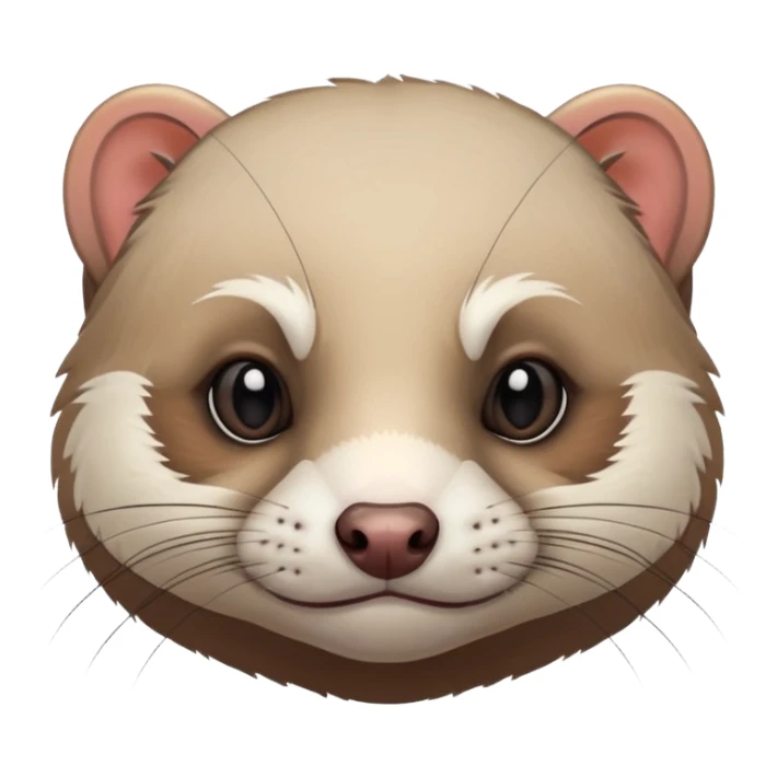 ruda fretka z siwym odrostem sticker