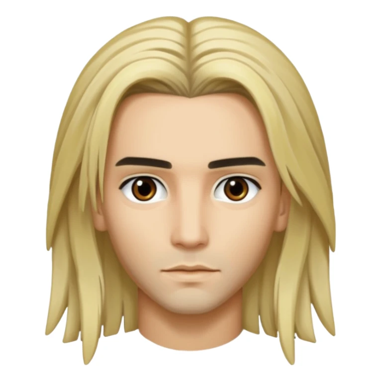 Bill Kaulitz with blonde long hair, brown eyes sticker