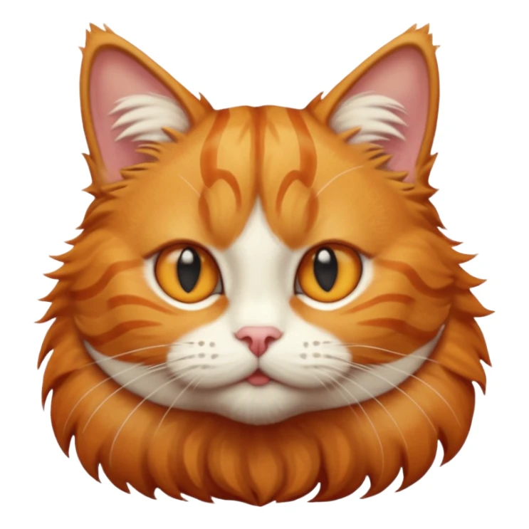 A high-resolution photo-realistic digital illustration of a ginger tabby cat sticker