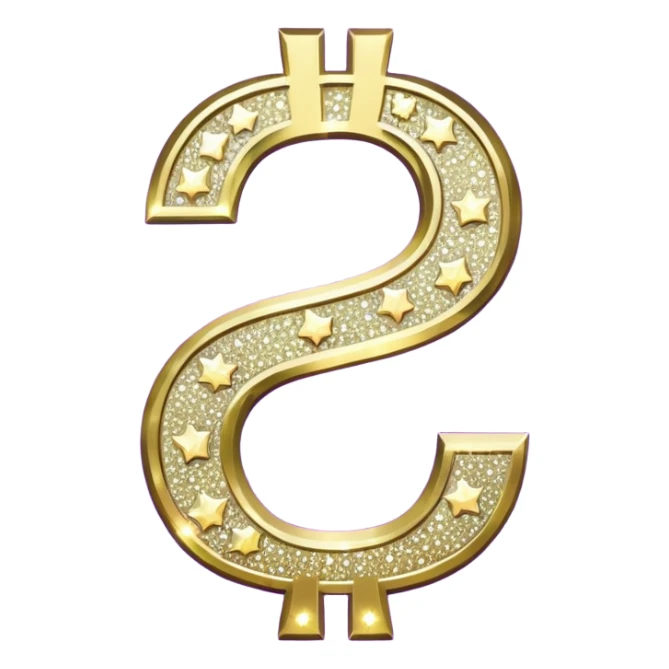 symbol money $ glitter purple sticker