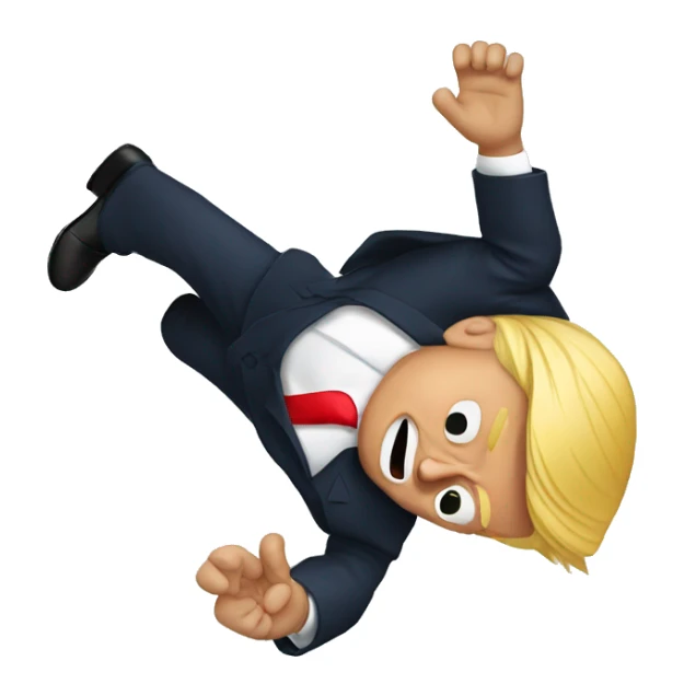 Donald Trump falling sticker