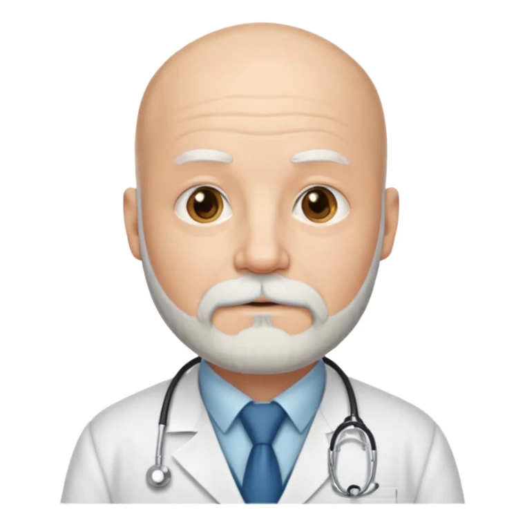 bald  men with tie with white bearded and doctor dress sticker