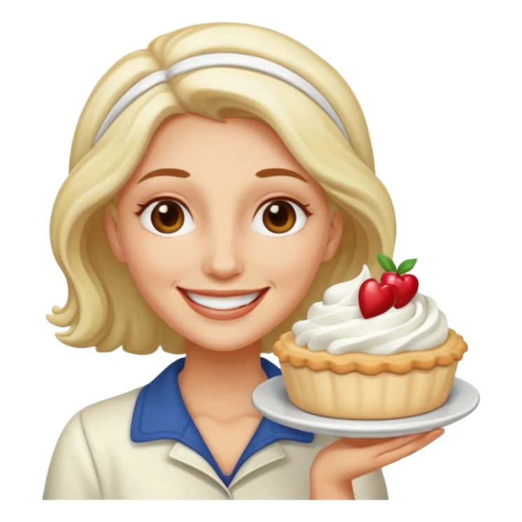 Woman pied in the face sticker