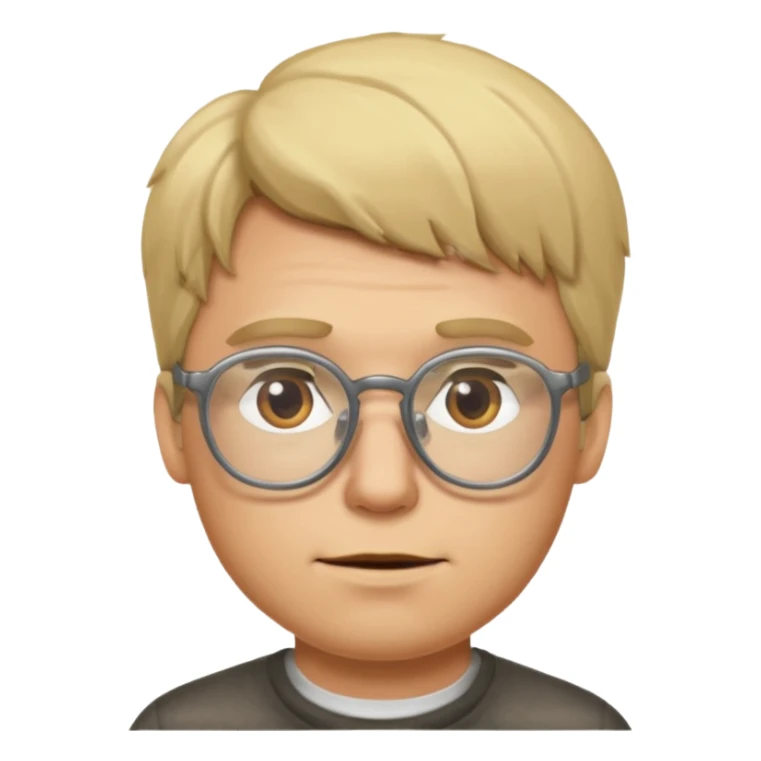 Dirty Blonde guy with glasses  baddie sticker