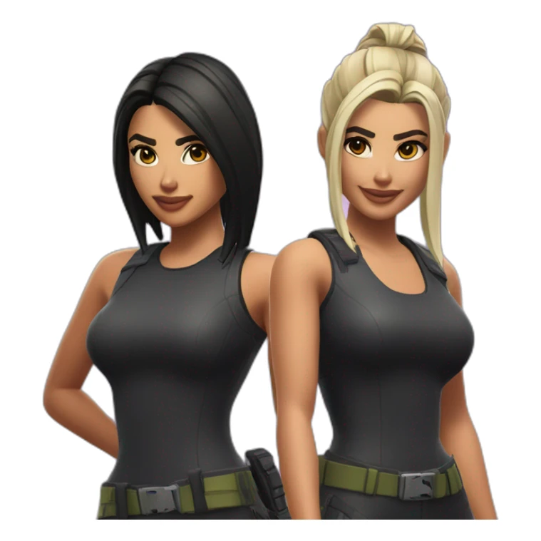 Kylie and Kendal kardashian in Fortnite sticker