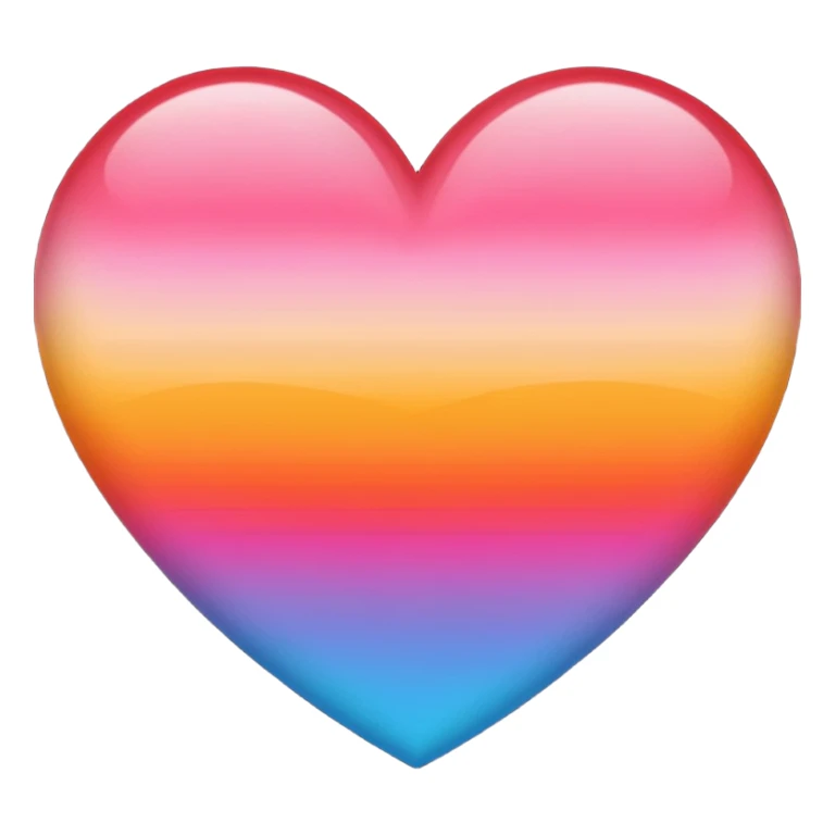 Ombré red orange yellow pink blue  heart 2016 vibes sticker