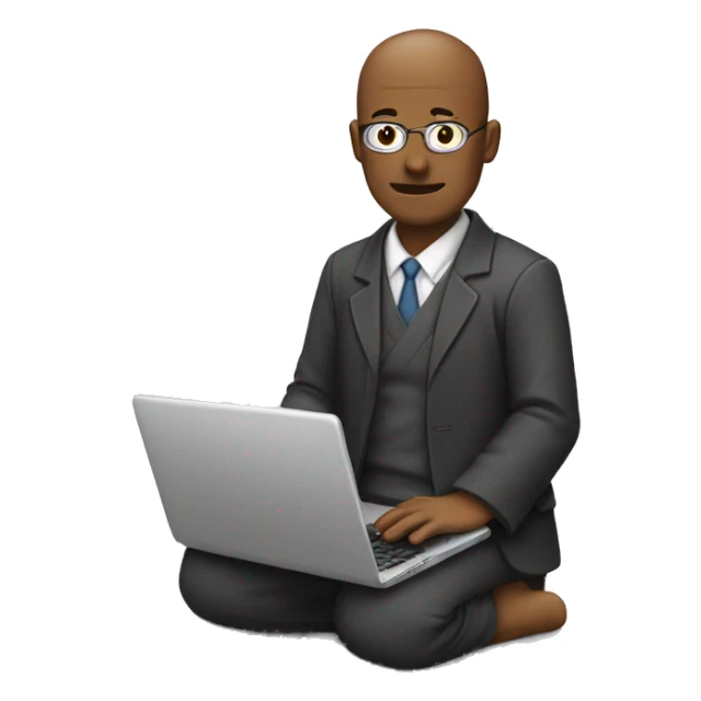 an sensei with the laptop and Wi-Fi portraying  internet sensei sticker