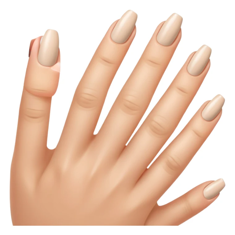 Close up of realistic fingernails sticker