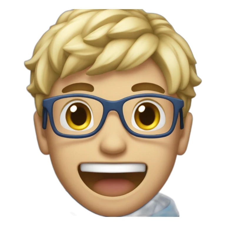 un joven gamer festejando que ganó una partida sticker