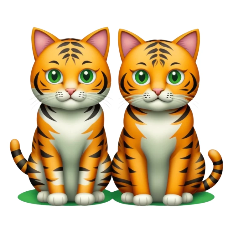 Deux chats qui se font un câlin  sticker