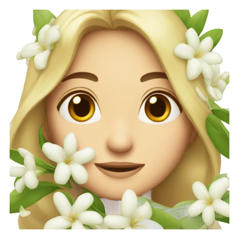 Apple Emoji of Jasmine's flowers  sticker