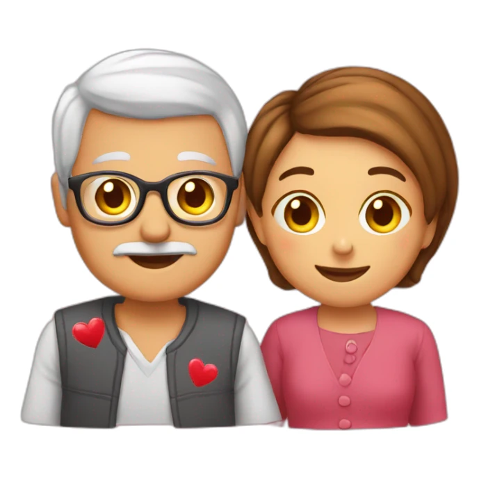 Grandparents in Day St Valentines  sticker