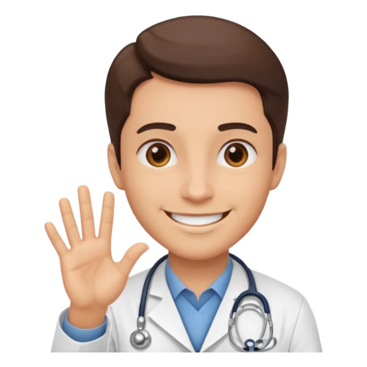 cartoon face for  a doctor and he said ok sticker